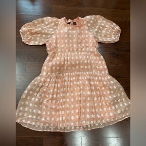 Second Female Evelin Floral Cotton Open Tie Back  Sun Dress Size Large Prairie